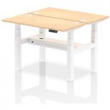Air Back-to-Back 1200 x 600mm Height Adjustable 2 Person Bench Desk
