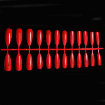 24Pcs Extra Long Acrylic Nail Tips Wine Red Black