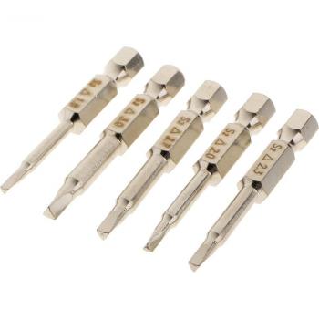 1/4'' Hex Shank Magnetic Triangular Screwdriver Bit Set S2 Steel 5 Pieces