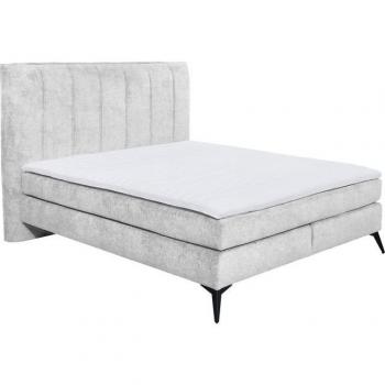DELA Design Boxspringbett Dora – Größe M, rosario 453 silber