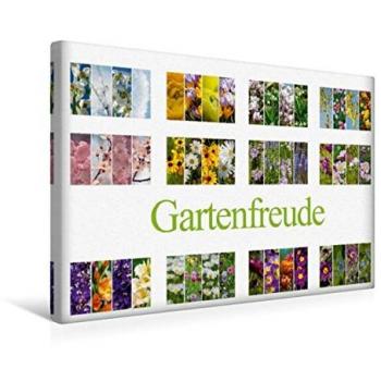 Textil‑Leinwand Gartenfreude von Calvendo, 45 × 30 cm, Keilrahmen-Set