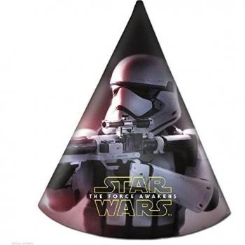 6 Star Wars The Force Awakens Themed Party Hats