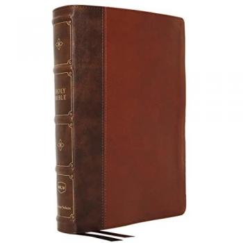 Thomas Nelson NKJV, Large Print Verse-by-Verse Reference Bible, Maclaren Series, Leathersoft, Brown, Comfort Print