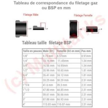 Raccord à compression Té 90° PE, dérivation taraudée Ø 32 mm, Ø 1’’ – Codital