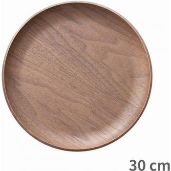 Large Black Walnut Food Storage Plate 25/30/36CM