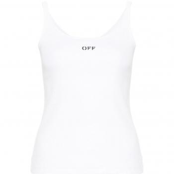 Top di Cotone Stretch Bianco Off-White 40