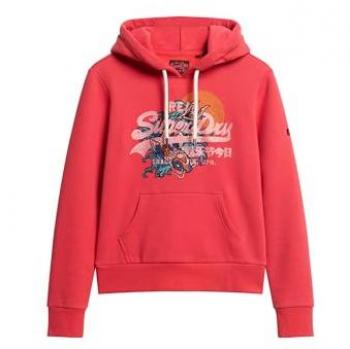 Superdry TOKYO VL GRAPHIC HOODIE Kapuzensweatshirt in soda pop red