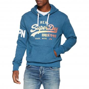 Superdry Herren Kapuzenpullover Vintage 1st Hood, Blau (Winter Blue Marl Idn), 2XL
