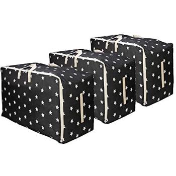 VINSANI Black Star Medium Trio Storage Bags