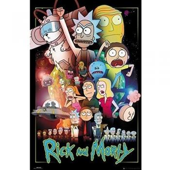 Rick und Morty: Farbige Kampfszene Poster – 2024