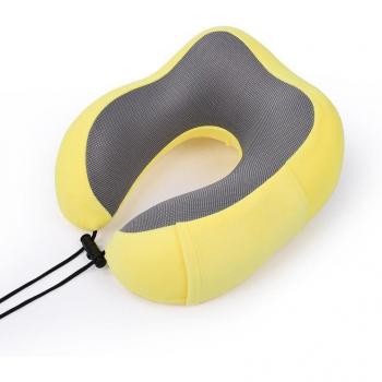 Air Cushion Travel Neck Pillow in Grey, Blue, Pink, Black