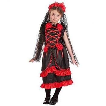 Disfraz de Catrina con Flores para niña