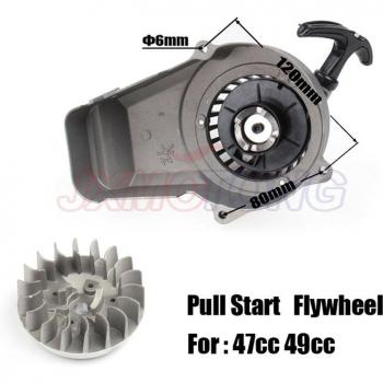 Performance Pull Start Aluminum Flywheel Gear for 49cc Pocket Bikes