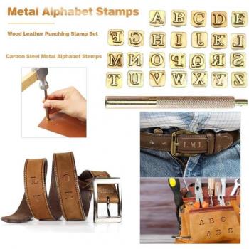 26-Piece Metal Alphabet Stamps for Crafting