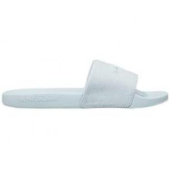 Calvin Klein Jeans Sandálias Femininas Monograma Azul