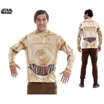 Viving Kostüme viving costumes231020 C3PO Herren Lange Ärmel T-Shirt (XXL)