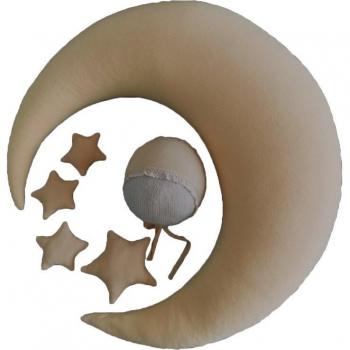 Photography Props for Babies: Bean Hat, Moon Pillow, and Stars Set