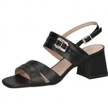 Sandalera CAPRICE: Tacón grueso en cuero negro, 37