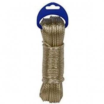 Rombull Ronets 10‑Meter‑Stahlkabel mit Gold‑Beschichtung, Ø 3,5 mm (Plastifiziert)