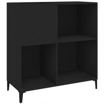 Black Engineered Wood Record Cabinet 84.5x38x89 cm vidaXL