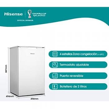 Hisense Refrigerador de Uma Porta, Tipo RR125D4AW1, Tamanho: 494 x 494 x 847 mm