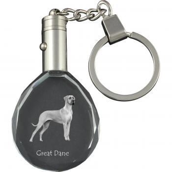 Crystal Dog Photo Key Ring