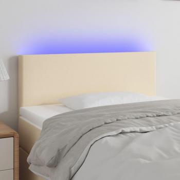 Tête de lit à LED Crème 80x5x78/88 cm en Tissu