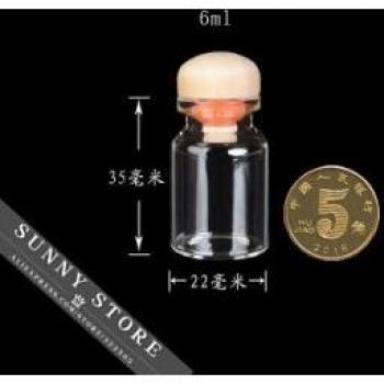 6ml Empty Glass Bottles with Wooden Cap and Silicone Seal