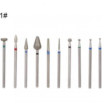 10Pcs Nail Art Drill Bits for Pedicure and Manicure