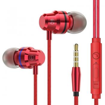 Écouteurs 4D métal avec microphone pour téléphones iPhone, Xiaomi, Samsung, Huawei