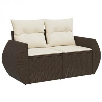 VidaXL Komfortables Gartensofa mit Kissen, 2-Sitzer