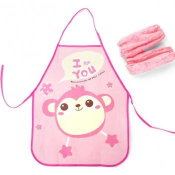 Delantal Impermeable + Manguitos Decorados para Cocinar y Pintar