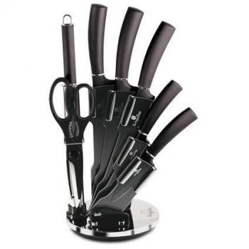 Jeu couteaux chef santoku et cuisine professionnels Berlinger Haus Carbon Pro