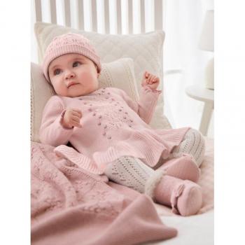 Mayoral Rosa Strickkleid mit Blumen