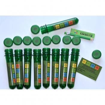 Kit Iniziale per Esplorazioni Geocache con 10 Tag e Diario, Vernice Verde