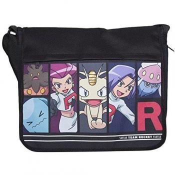 Bioworld Pokémon Team Rocket 49 cm Messenger Bag, 10 L, Black