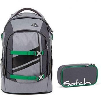 Satch Pack: Graues Schulpack mit 2 Teilen