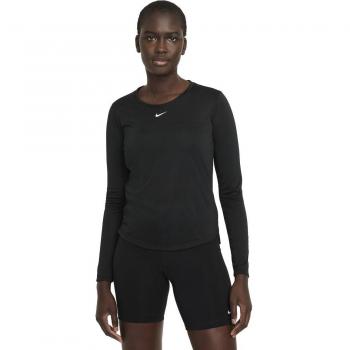 Top sportif à manches longues Nike femme – Noir