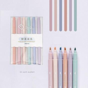 Juego de 6 resaltadores de colores pasteles Kawaii para pintura y manualidades