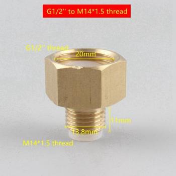 G1/2'' to M14 M16 M18 M20*1.5 Brass Pressure Gauge Adapter