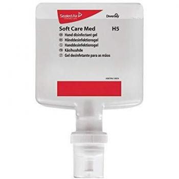 Diversey Soft Care Med H5 Professional Hand Disinfectant Gel, 1.3 L, Case of 4