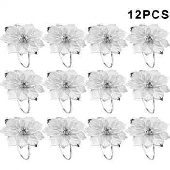 12 Floral Metal Napkin Holders for Events