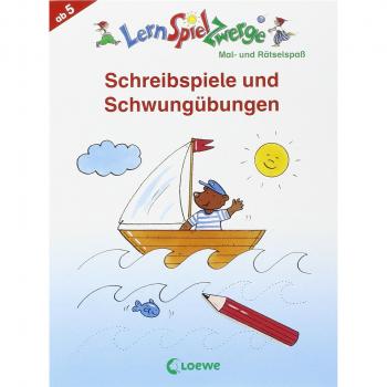 LernSpielZwerge Übungsblock: Schreibspiele und Schwungübungen für die Vorschule