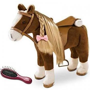 Cheval brun en peluche Ã  coiffer