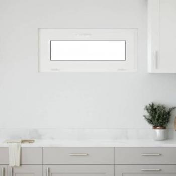 VidaXL Basement Risor Tilt‑Up/Down Window 90×40 cm, White, 3 Glasses