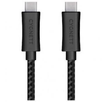 Cable USB C 2xUSB3.1-C 0.1m Negro