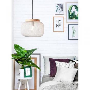 Giada Pendelleuchte von Brilliant, 1-flammig, E27, kürzbar, Metall/Holz, 40 cm