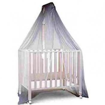 Ciel de lit en bois avec moustiquaire