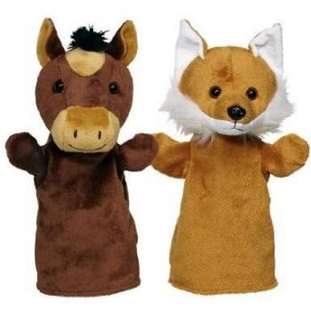 Handpuppen Tiere Arino, Funu, Wassti und Baru