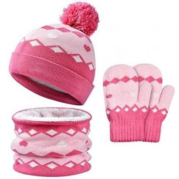 Thermal Trio for Toddlers – Beanie, Neck Warmer, and Mittens